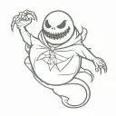 oogie boogie nightmare before Christmas tattoo design idea