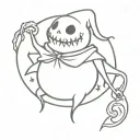 oogie boogie nightmare before Christmas tattoo design idea