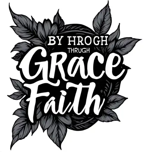 By Grace Through Faith tattoo design idea