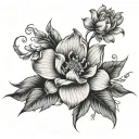 progress over perfect floral tattoo design idea