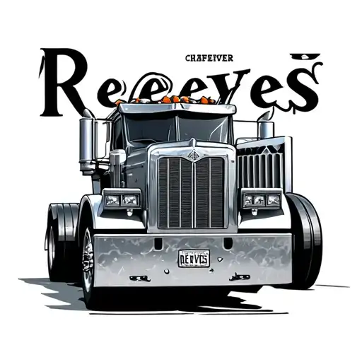 "Reeves" 18 wheeler tattoo design idea
