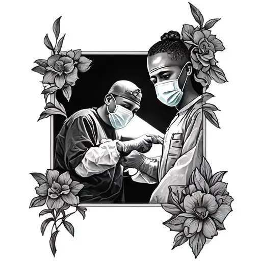 Christian bolivian surgeon operating tattoo design idea