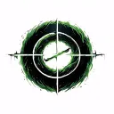 type o negative symbol circle with a negative sign inside it tattoo design idea