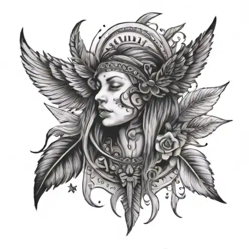 free spirit tattoo design idea