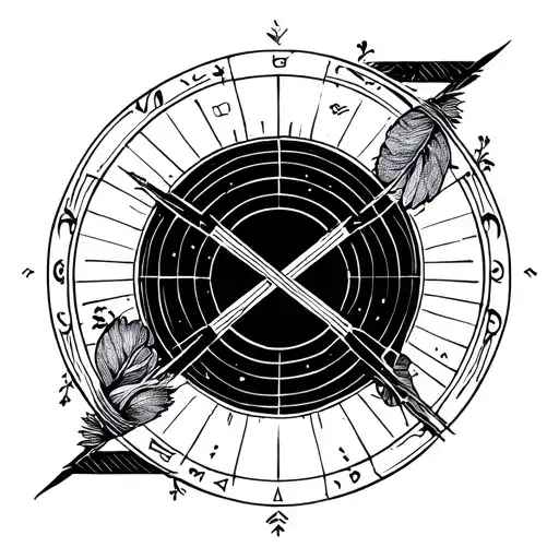Virgo zodiac sign intertwined with the the tekkadan logo tattoo design idea