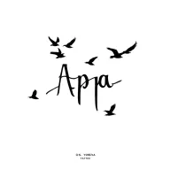 "Appa" birds flying tattoo design idea
