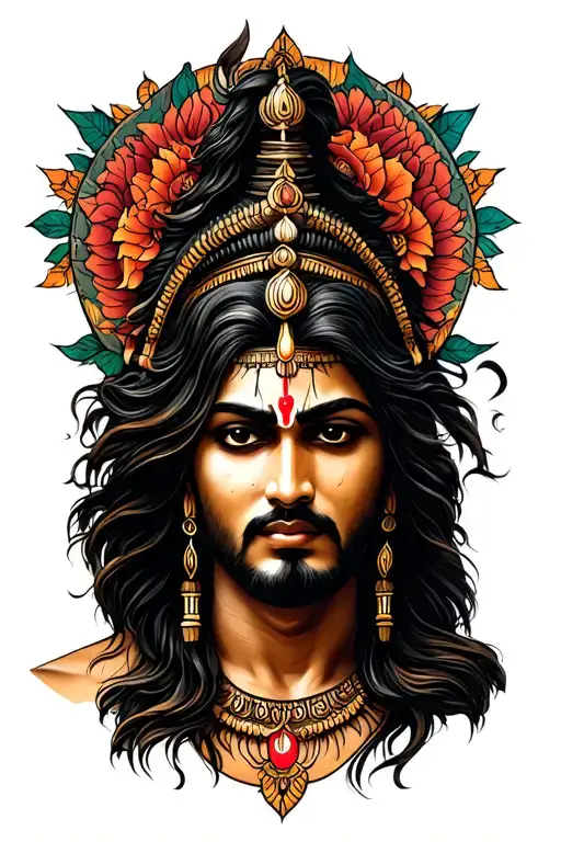 Shiv shakti inspired tattoo design tattoo design idea