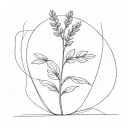 Hatched that was buried growing as lavender tattoo design idea