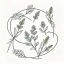 Hatched that was buried growing as lavender tattoo design idea