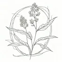 Hatched that was buried growing as lavender tattoo design idea