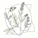 Hatched that was buried growing as lavender tattoo design idea