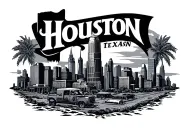 Houston Texas Born tattoo design idea