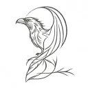 phoenix, wolf, raven tattoo design idea