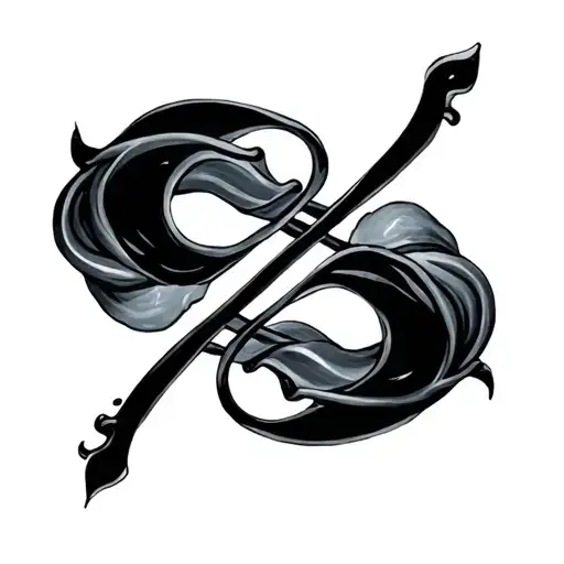 infinity sign with Jade & Taylin on either side tattoo design idea