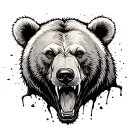 Bear Ripping Through Skin tattoo design idea