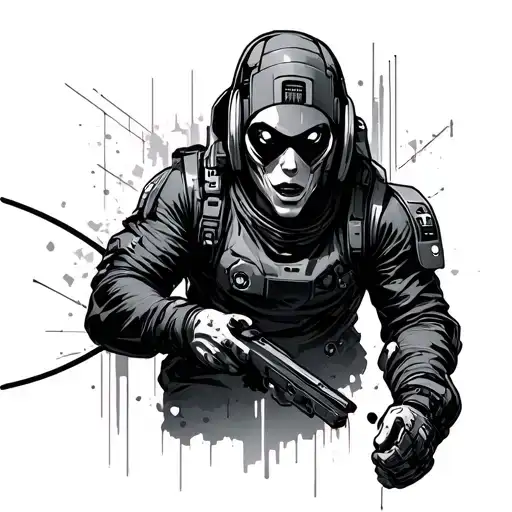 Cyberpunk Edgerunner tattoo design idea