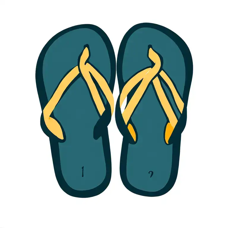 flip flops tattoo design idea