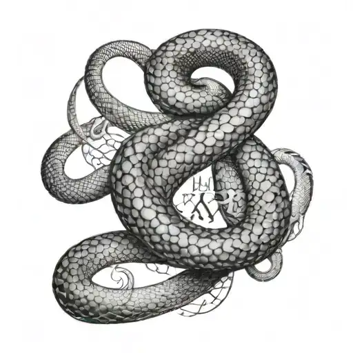 roman numeral 24 with snake wrapped under tattoo design idea