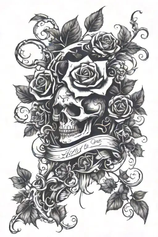 Including the lyrics "Hold Me, Help Me" in a vine floral idea tattoo design idea