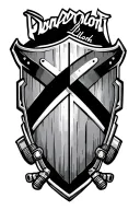 Left inner forearm shield with Dillon inside  which is are last name with dirtbike accesories in the tattoo and cool des tattoo design idea