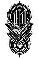 1111 numbers tattoo design idea