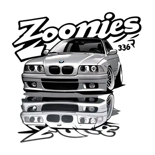 "zoomies " "zoomies " Bmw e36 320i tattoo design idea