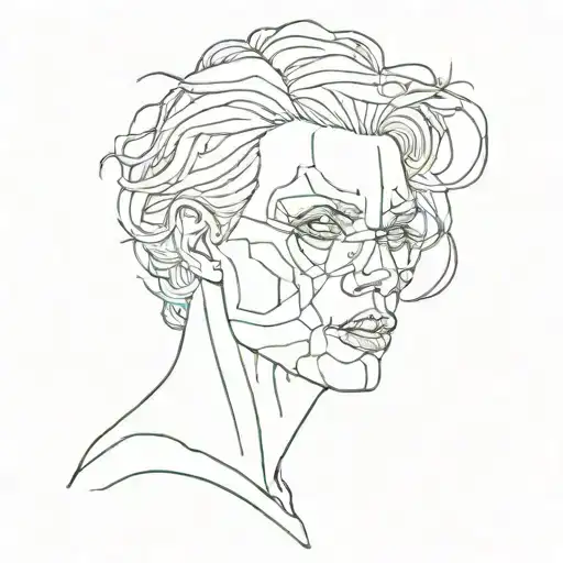 horror 70s tattoo design idea