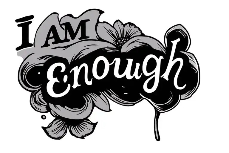 i am enough tattoo design idea
