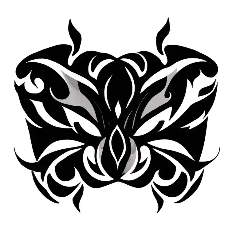 tribal, abstract and ritualistic tattoo design idea