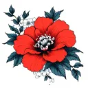 japanese flower tattoo design idea