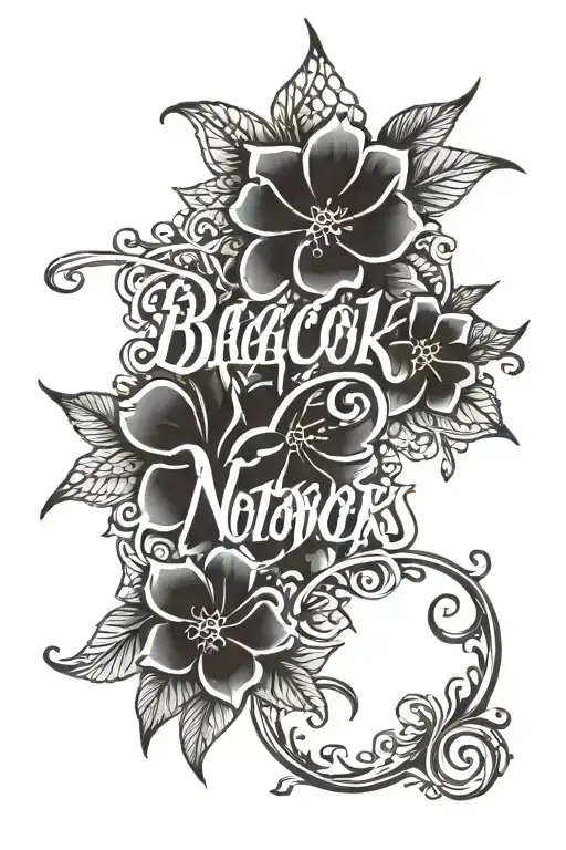 last name written tattoo design idea