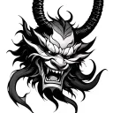 Chinese Devil tattoo design idea
