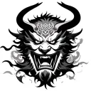 Chinese Devil tattoo design idea