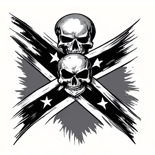 Rebel Flag tattoo design idea