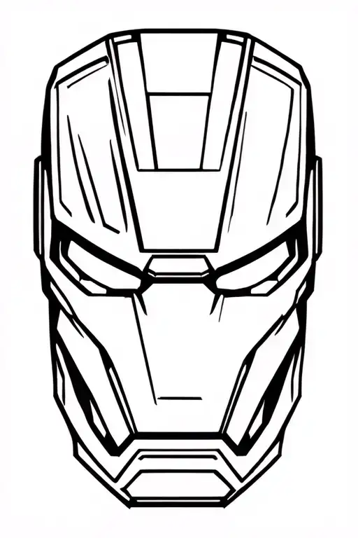 Ironman helment tattoo design idea