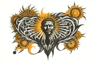 mandela sun tattoo design idea