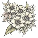 Self-love tattoos with gerberas tattoo design idea