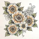 Self-love tattoos with gerberas tattoo design idea