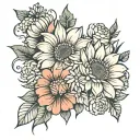 Self-love tattoos with gerberas tattoo design idea