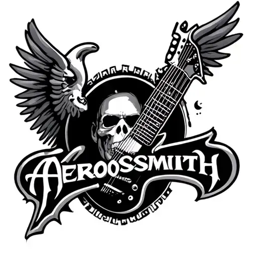 Aerosmith band logo tattoo design idea