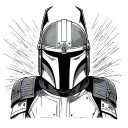 mandalorian helmet tattoo design idea