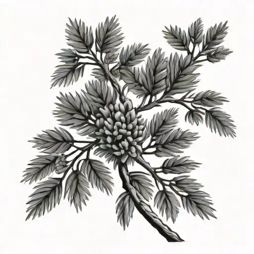 cedar branch, 5 children tattoo design idea