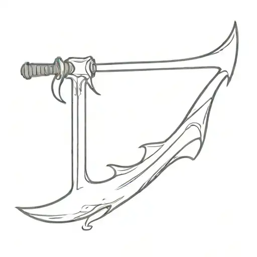 bloody scythe  tattoo design idea