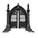 gothic gates tattoo design idea