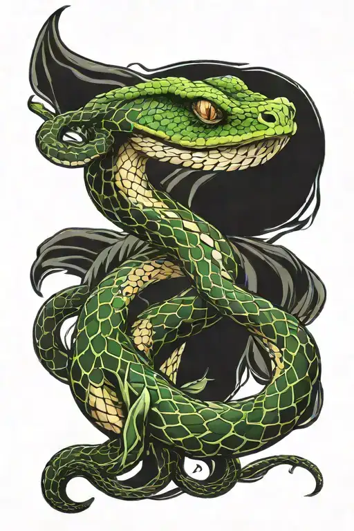 Slytherin snake tattoo design idea