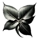 bay leaf morphing tattoo design idea