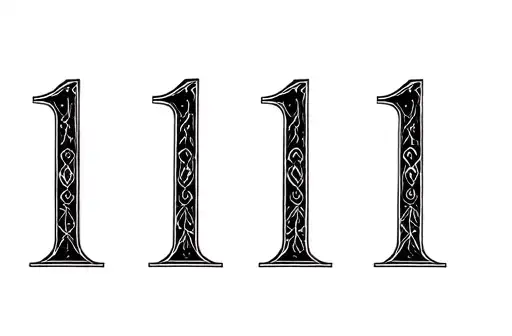 "1111" tattoo design idea