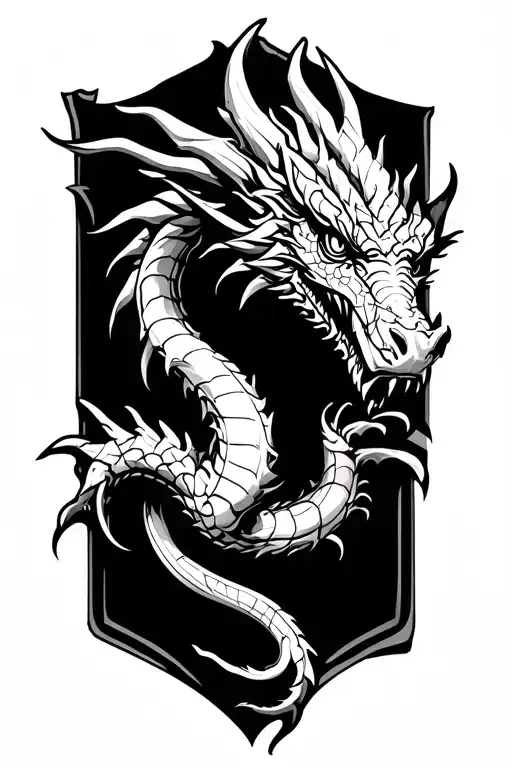 Anglo-Saxon dragon tattoo tattoo design idea