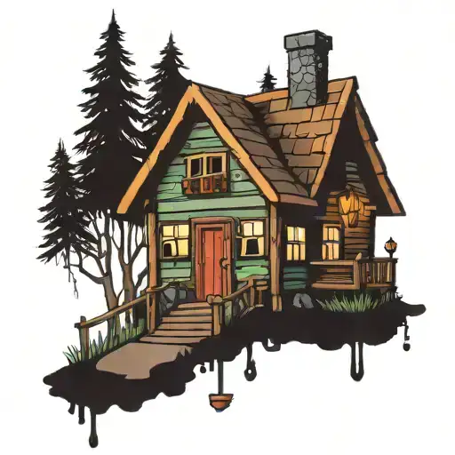 gravity falls tattoo diary and mistery shack tattoo design idea