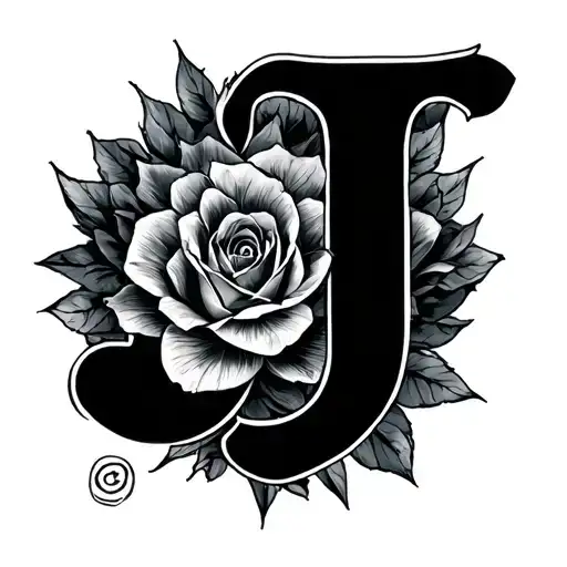 write word maa with a hidden J inital  tattoo design idea